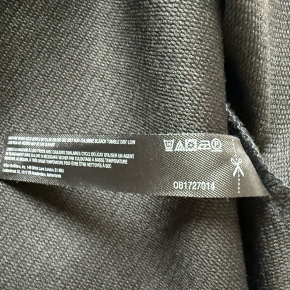 Anthropologie Daily Practice Wear Now Mini Dress XS Black Utility Grunge Goth - Picture 5 of 6